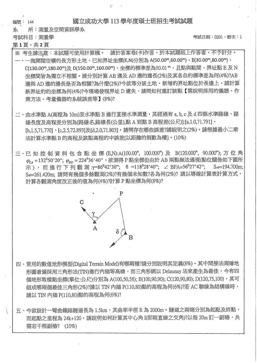原卷第 2 頁