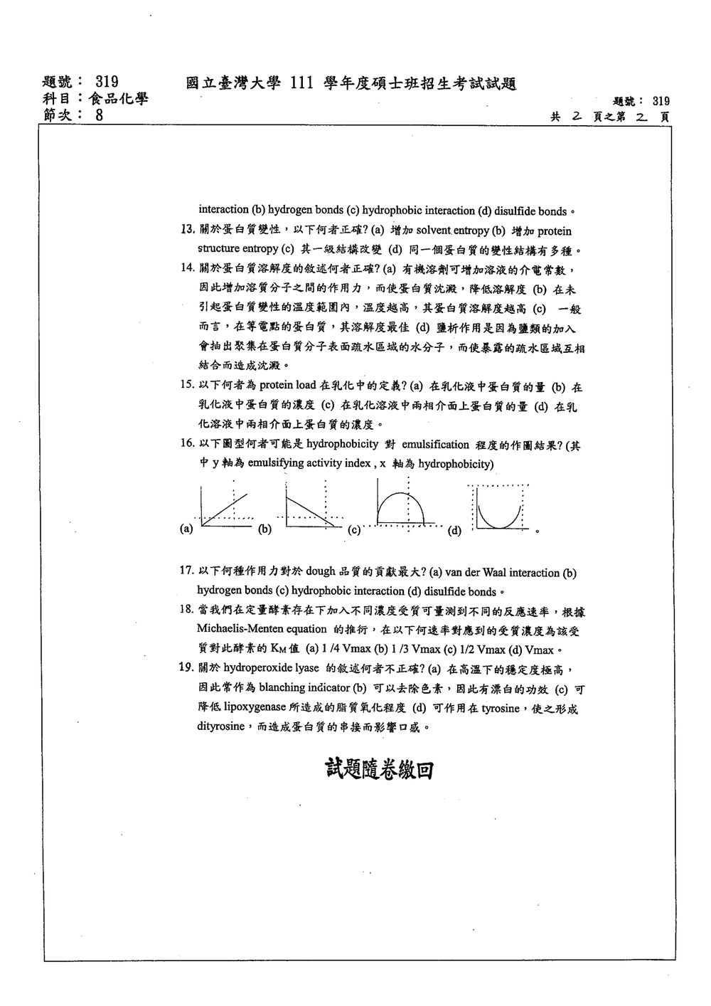 原卷第 2 頁