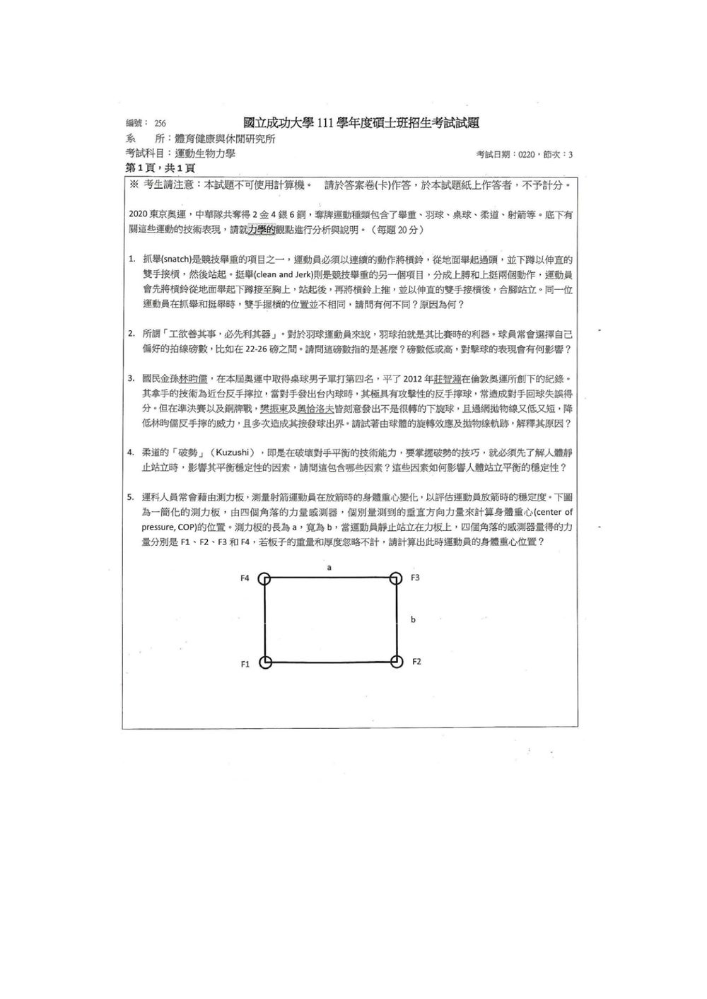 原卷第 2 頁