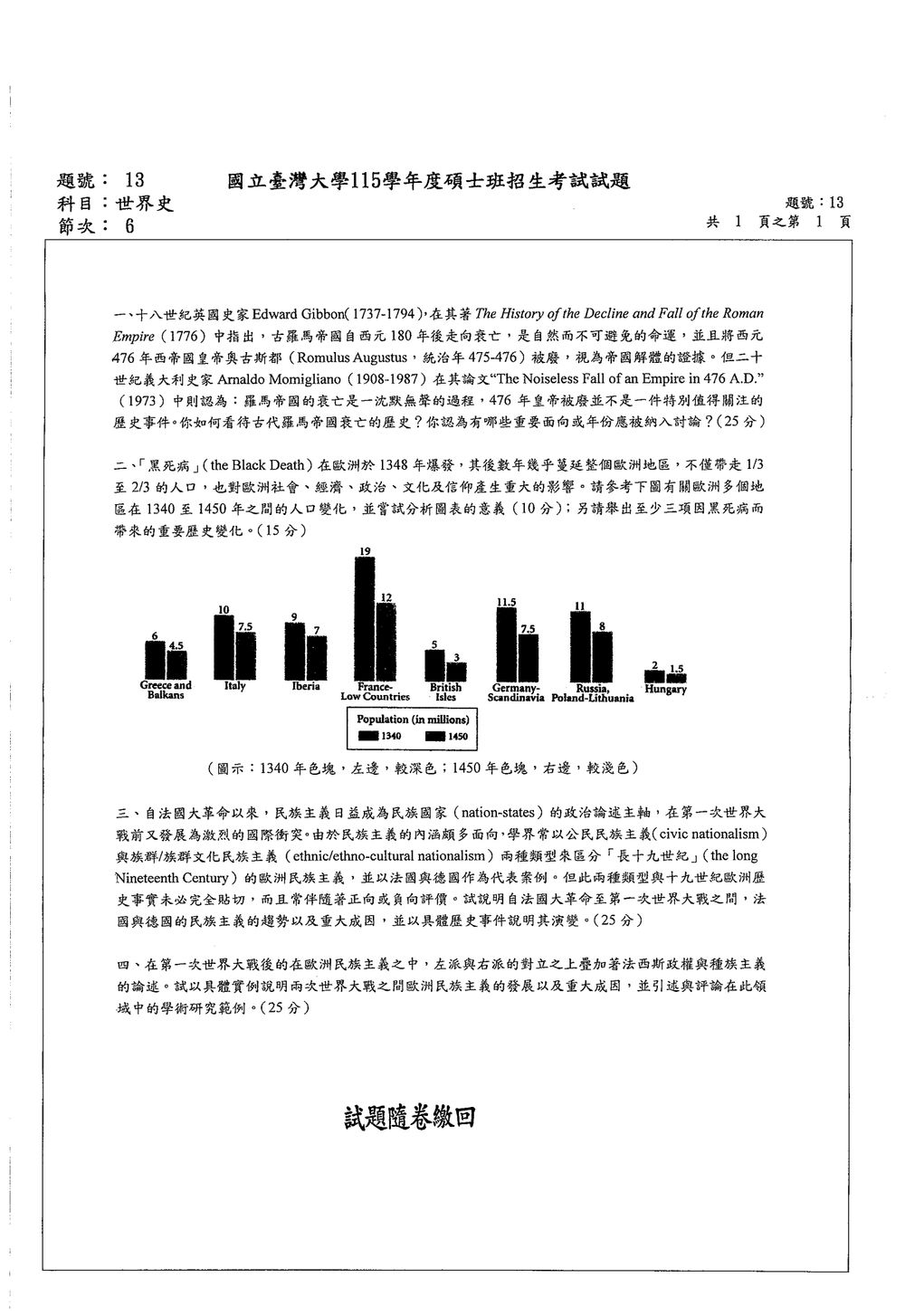 原卷第 1 頁