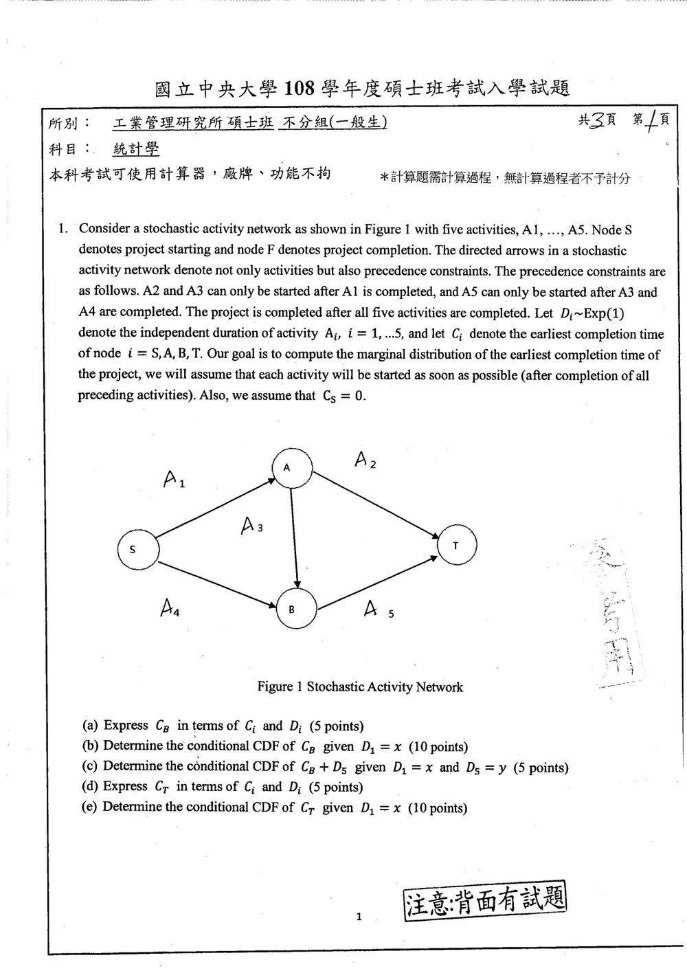 原卷第 1 頁