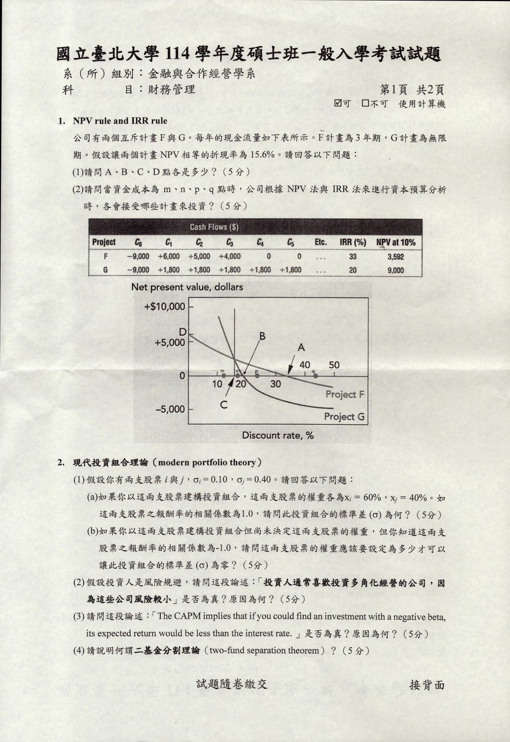 原卷第 1 頁
