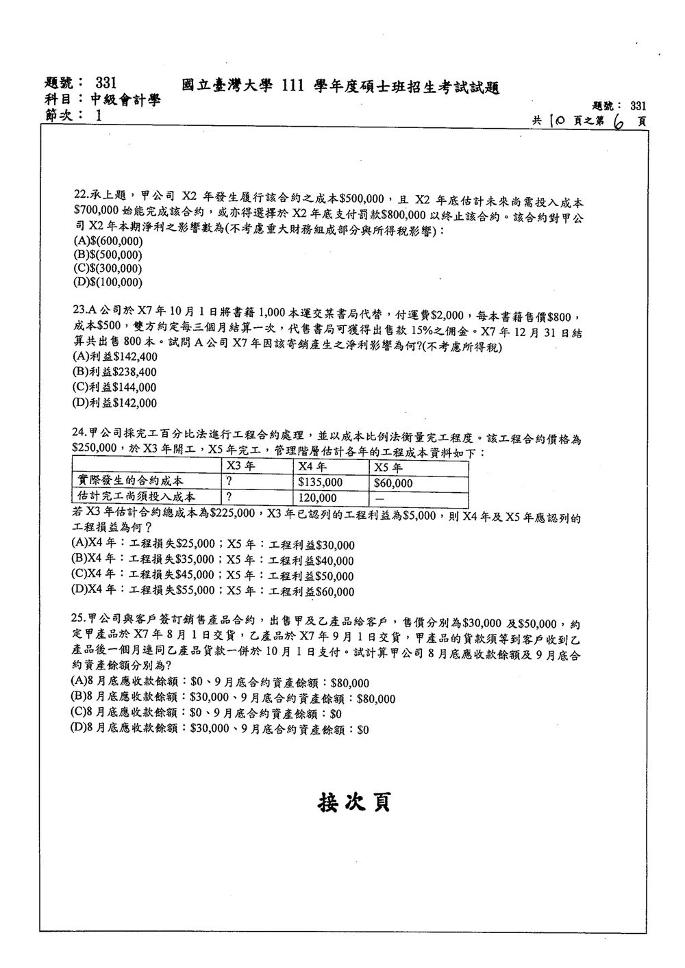 原卷第 6 頁