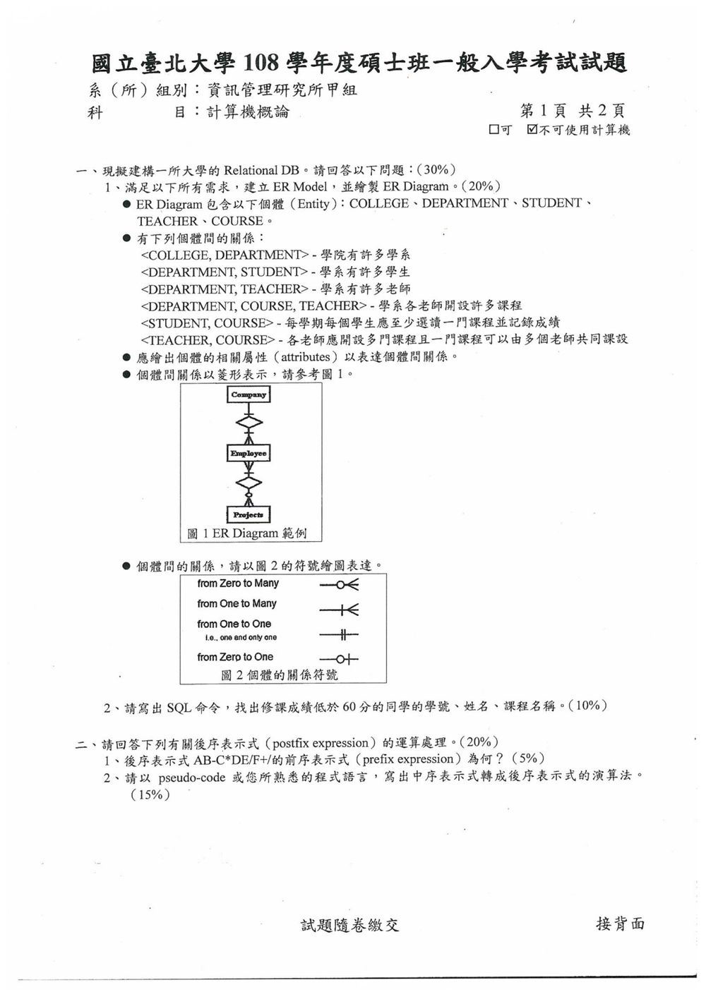 原卷第 1 頁