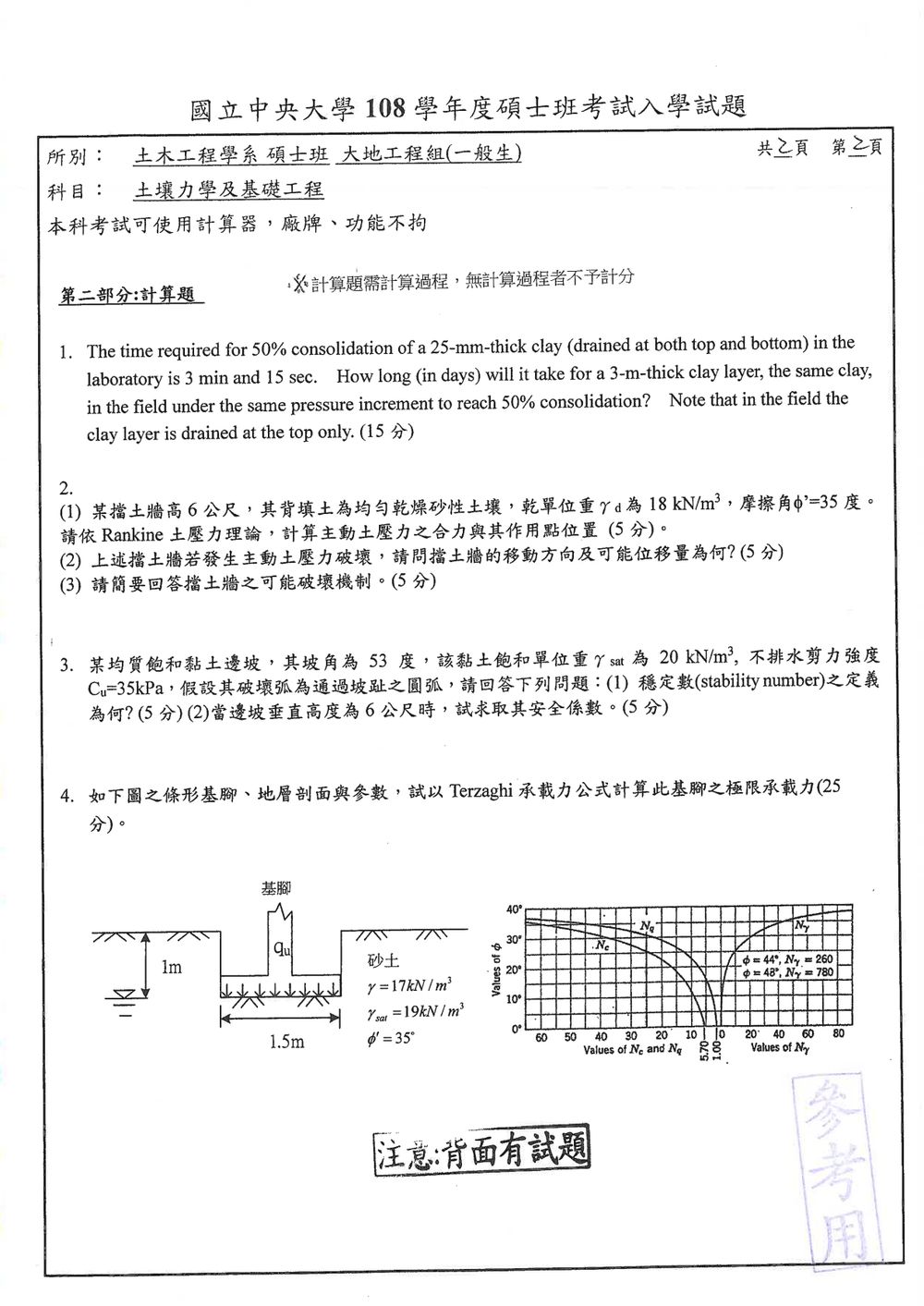 原卷第 2 頁