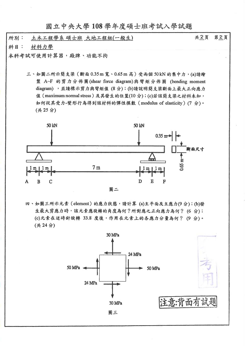 原卷第 2 頁