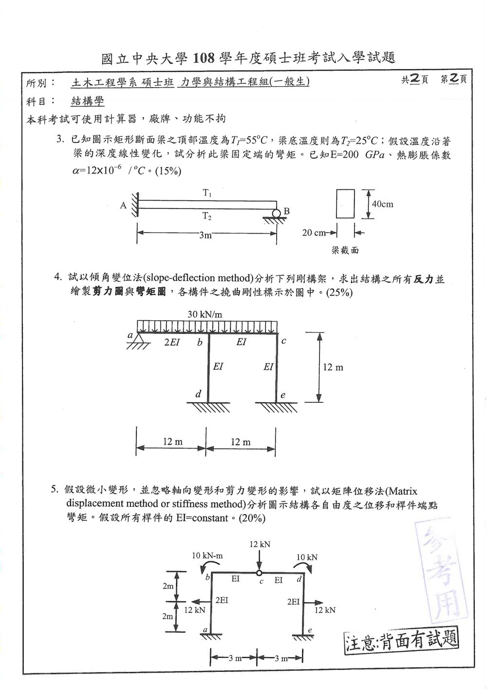 原卷第 2 頁