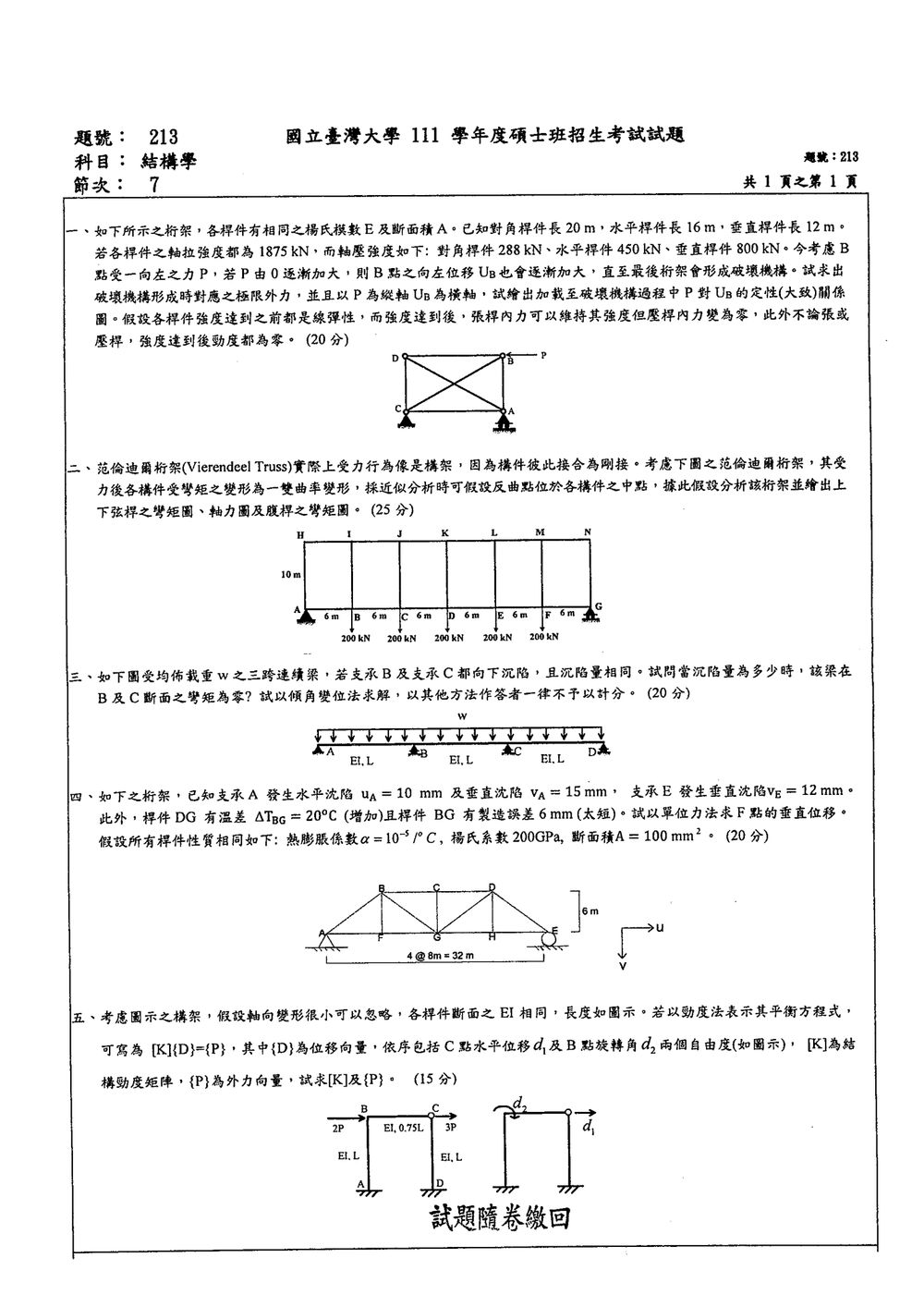 原卷第 1 頁