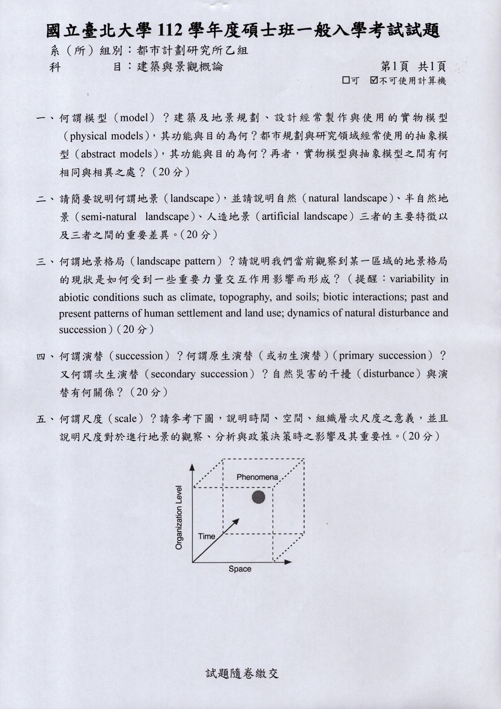 原卷第 1 頁