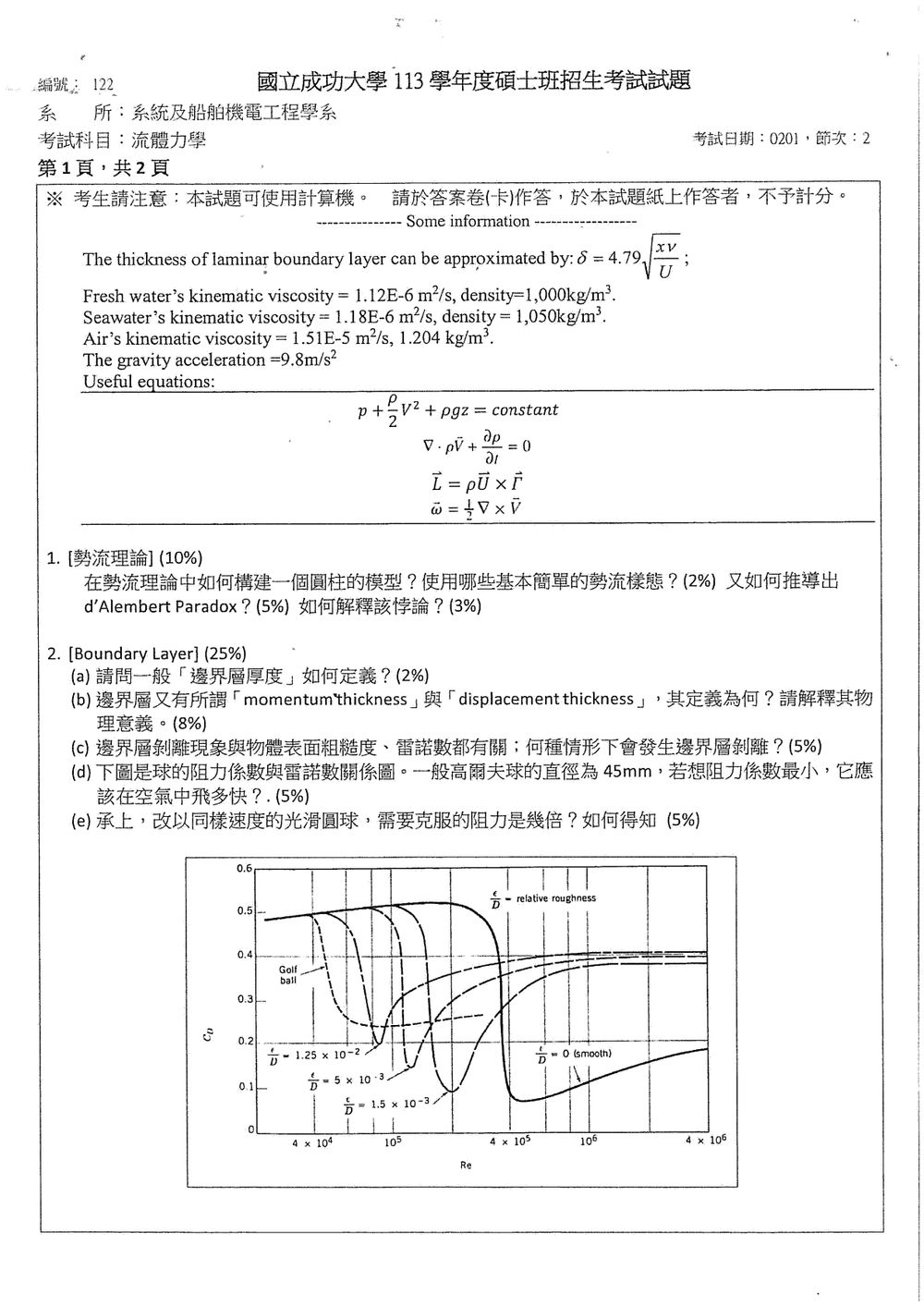 原卷第 2 頁