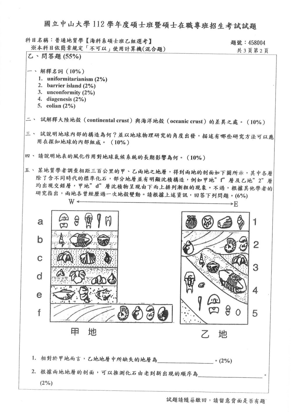 原卷第 3 頁