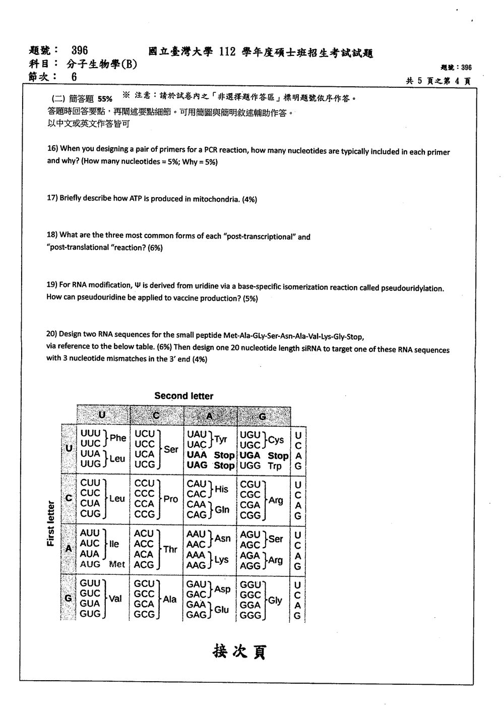 原卷第 4 頁