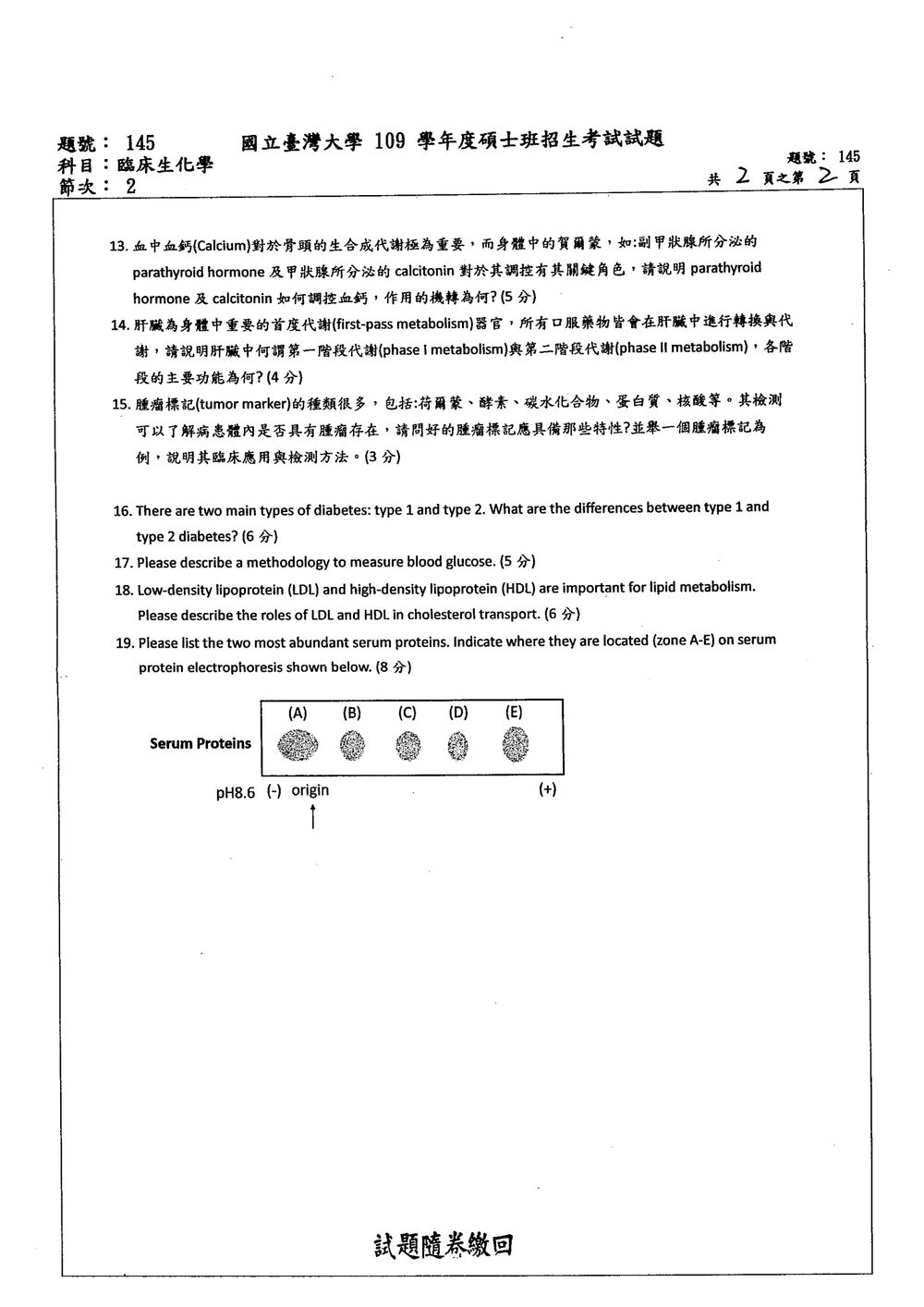 原卷第 2 頁
