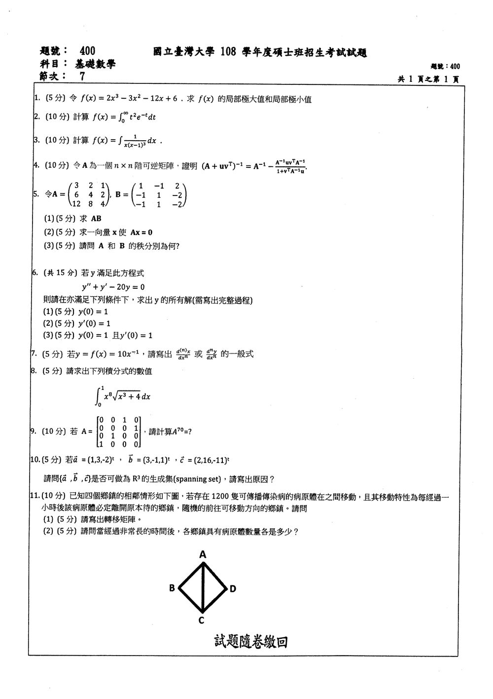 原卷第 1 頁