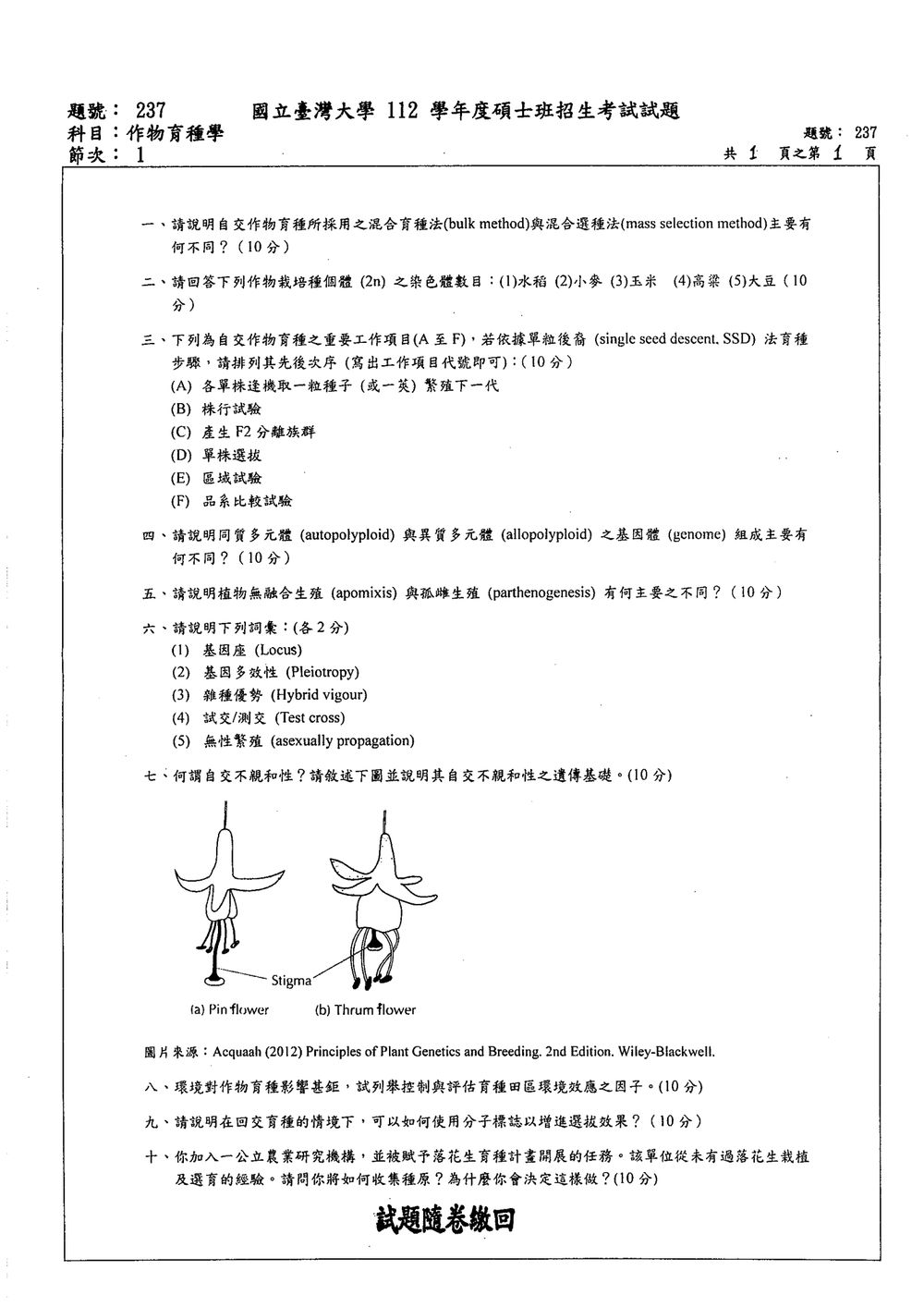原卷第 1 頁