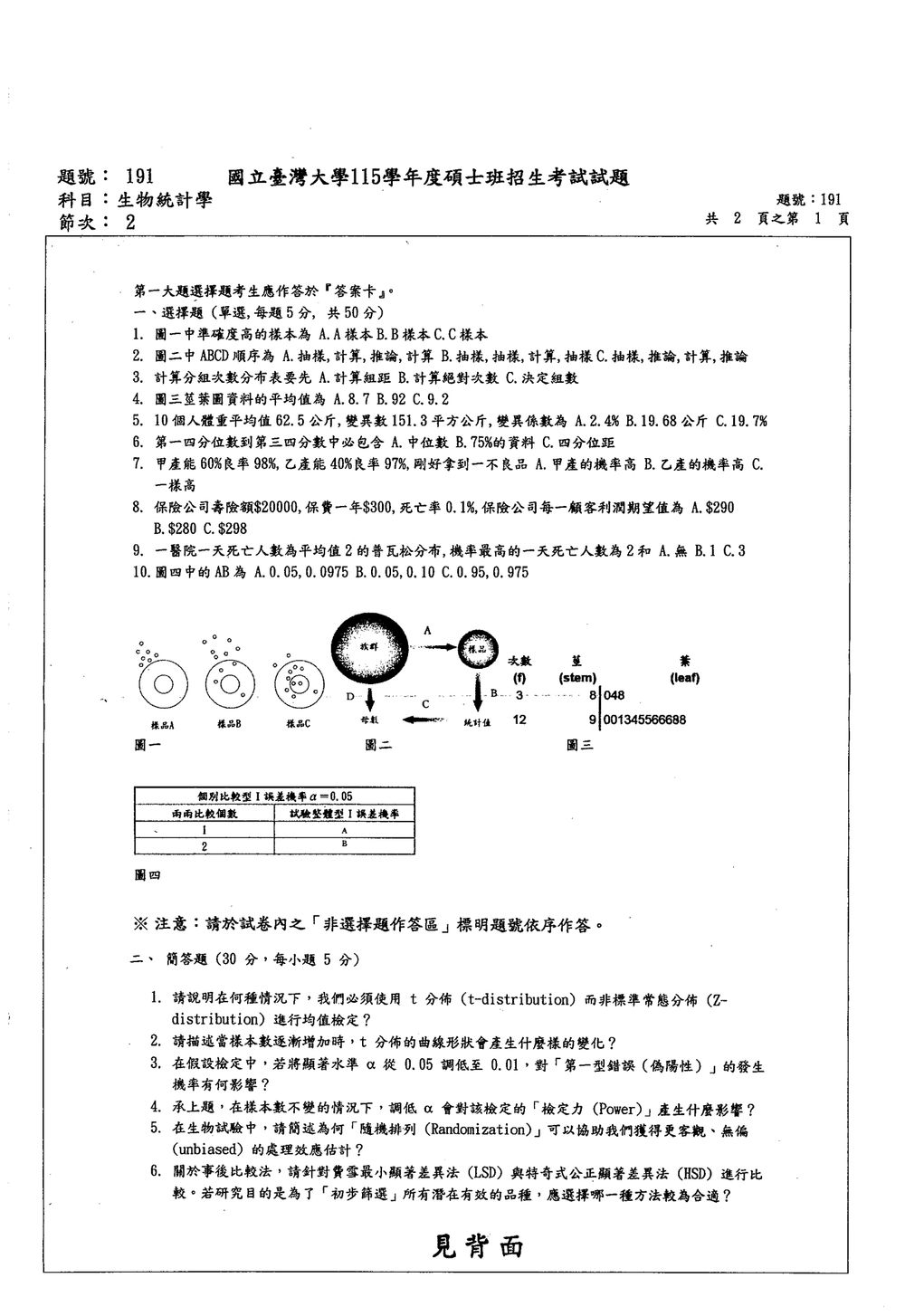 原卷第 1 頁
