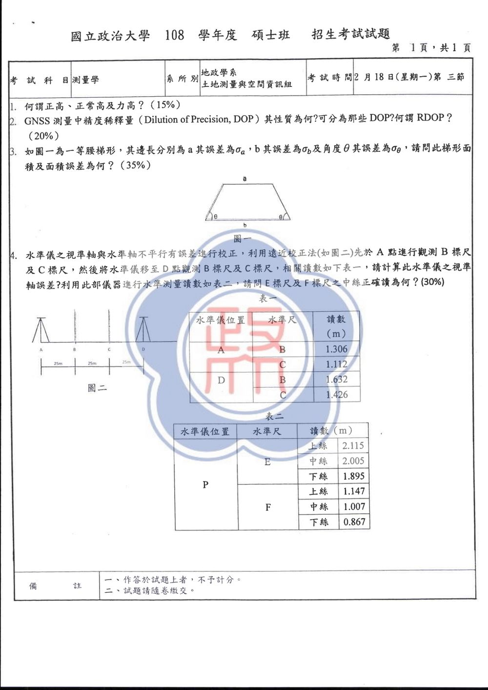 原卷第 1 頁