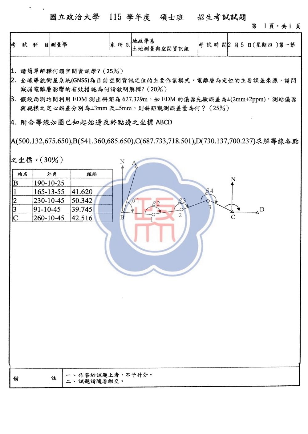 原卷第 1 頁