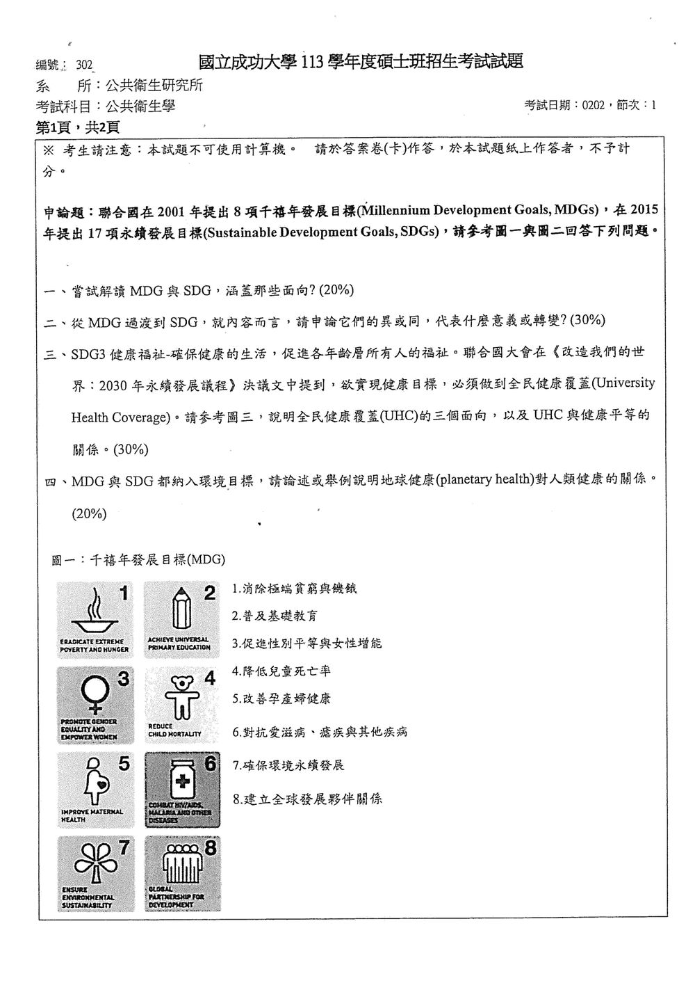 原卷第 2 頁
