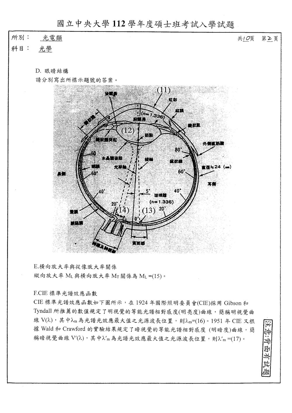 原卷第 2 頁