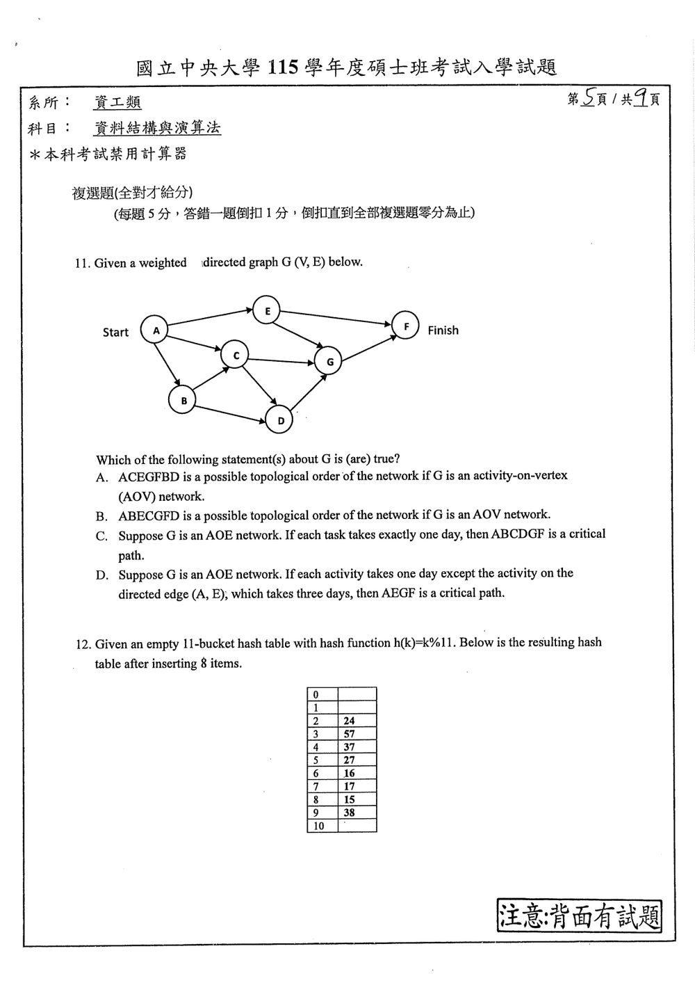 原卷第 5 頁