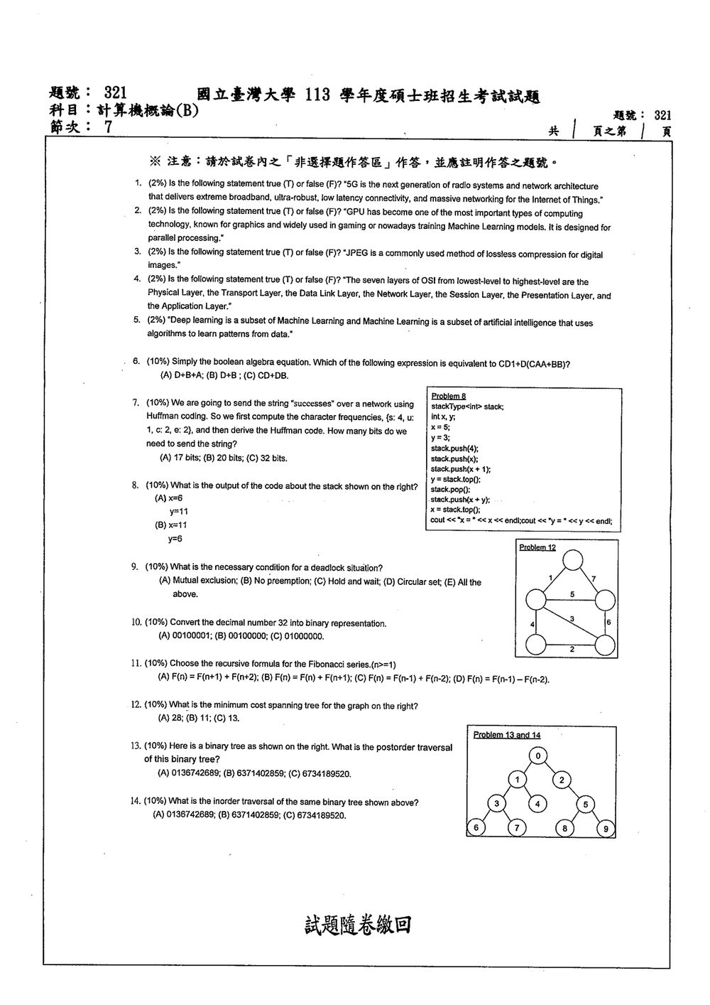 原卷第 1 頁