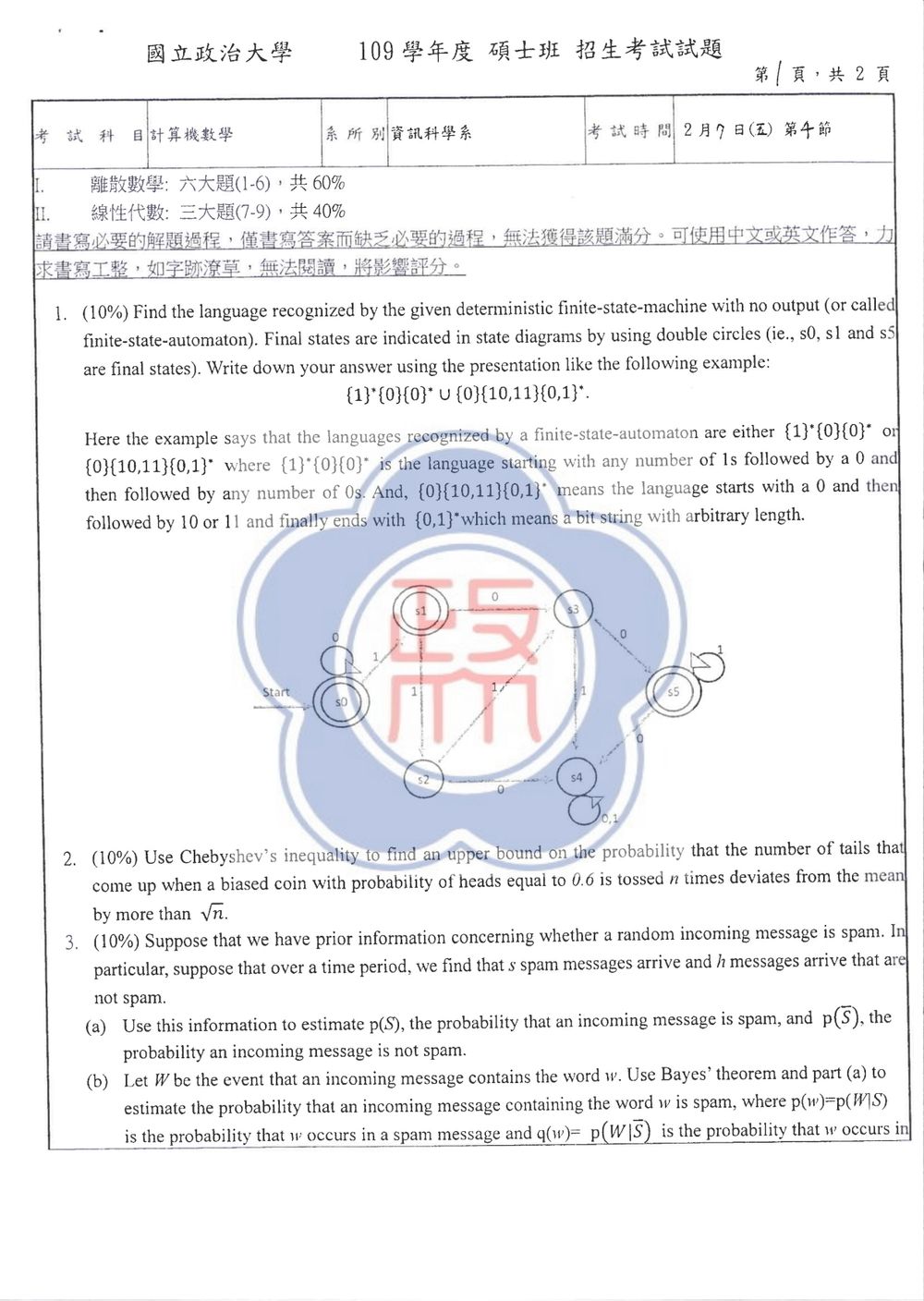 原卷第 1 頁